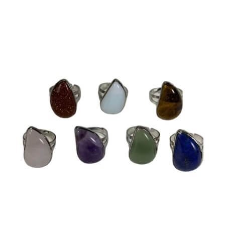 Lucky Gemstone Ring Set- 7 Lucky Rings