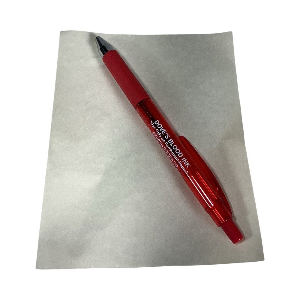 Blessed Parchment Paper and Dove's Blood Ink Pen Pack (Combination Pack)