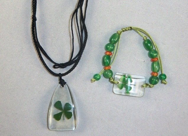 Good Luck 4 Leaf Clover Jewelry Set