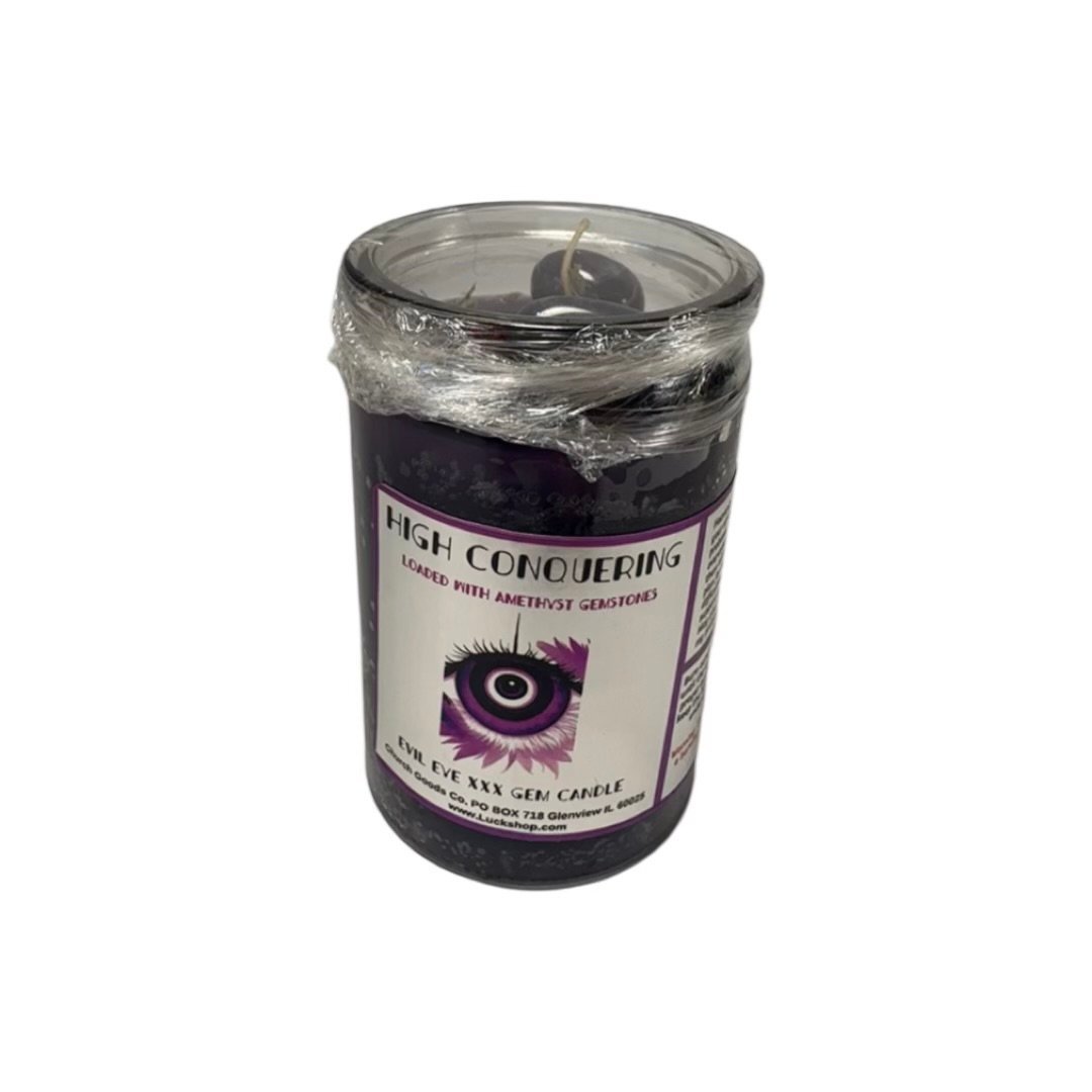 High Conquering Evil Eye XXX "Gemstone" Candle (Amethyst) (50 Hr)