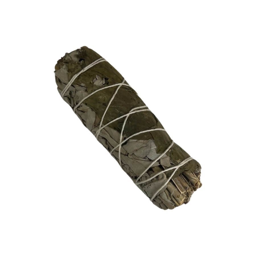 White Sage & Basil Smudge Stick 4"