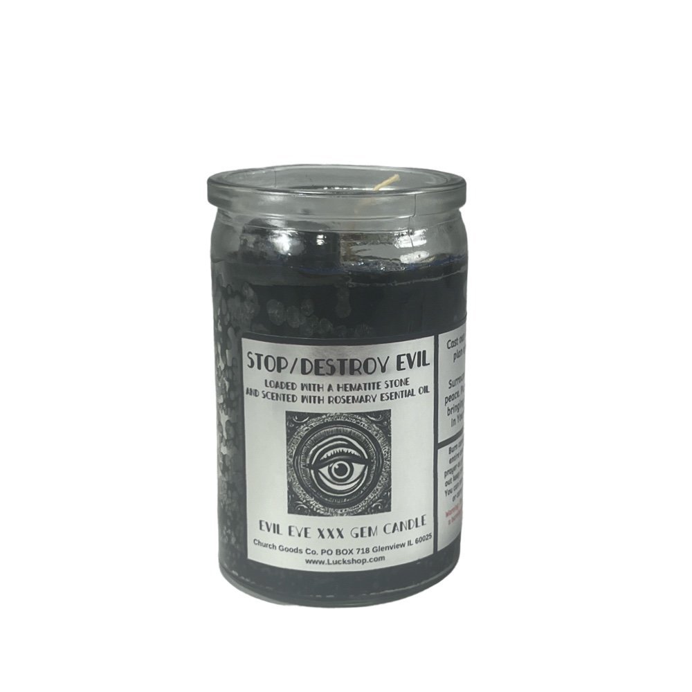 Stop/Destroy Evil Eye XXX "Gemstone" Candle (50 Hr)